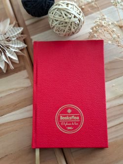 AGENDA BOOKSFLEA EMPASTADA DE CUERO (ROJO)