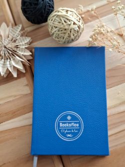 AGENDA BOOKSFLEA EMPASTADA DE CUERO (AZUL)