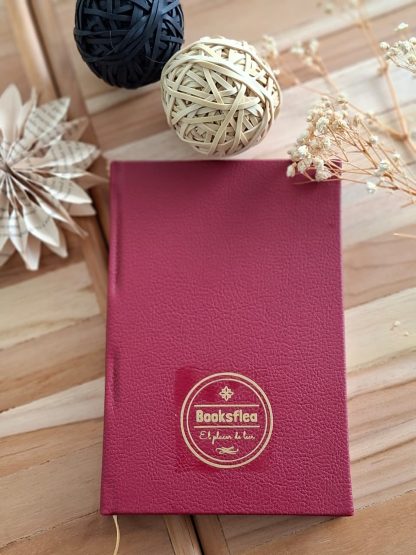 AGENDA BOOKSFLEA EMPASTADA DE CUERO (VINOTINTO)