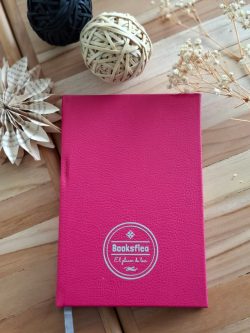 AGENDA BOOKSFLEA EMPASTADA DE CUERO (FUSCIA)