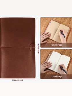 AGENDA ESTILO TRAVELERS NOTEBOOK (CUERO VEGANO)